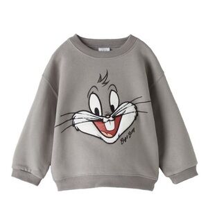 ZARA x Looney Tunes Bugs Bunny Kids Gray Sweatshirt 12-18